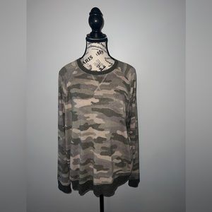 Lucky Brand Camo Sweater, XL